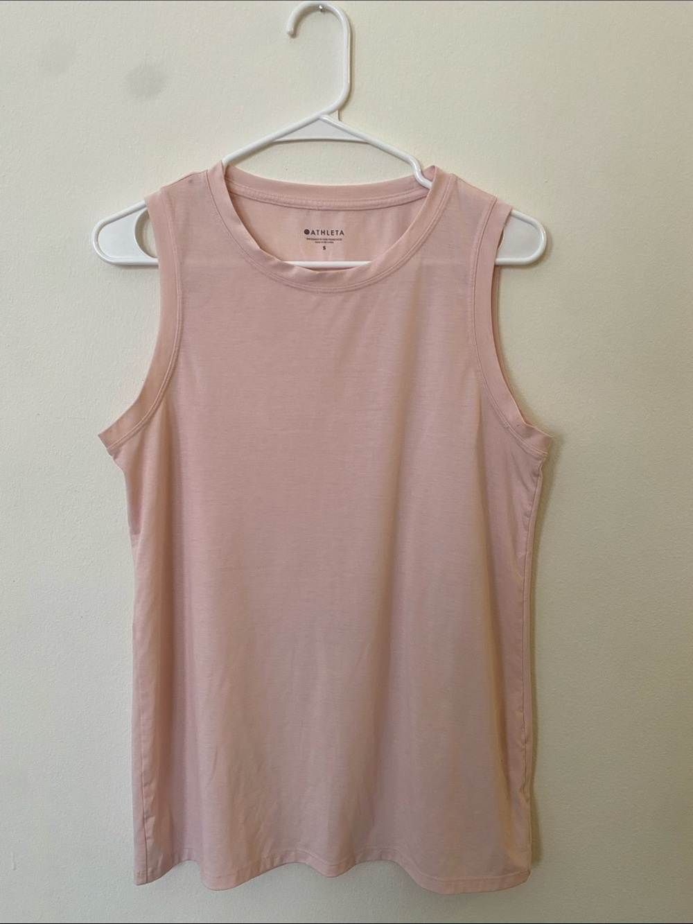 Athleta Light Pink Muscle Workout Tank Top S